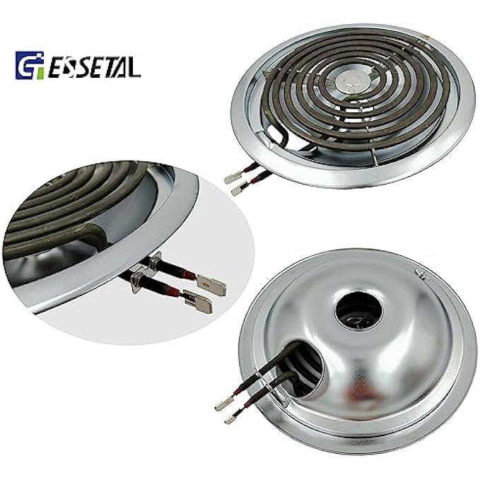 WB30M1 WB30M2 GE Electric Stove Burners Replacement Element with Stove Burner Covers Drip Pans for Electric Stoves Compatible with GE Hotpoint Electric Range Stove Top - Image 3