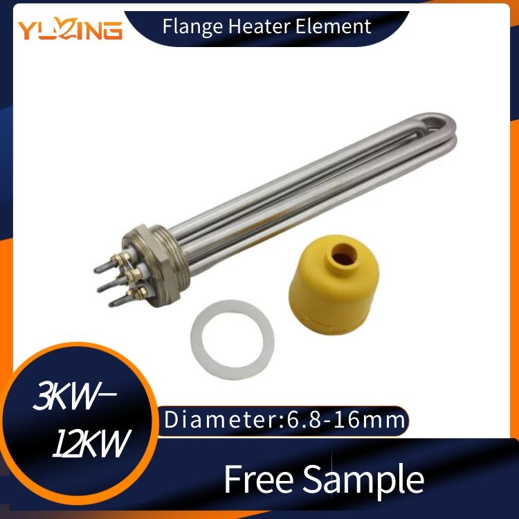 3kw/6kw/9kw/12kw/15kw Electric Industrial Tubular Immersion Water Heater For Liquid Heating Element - Imagem 6