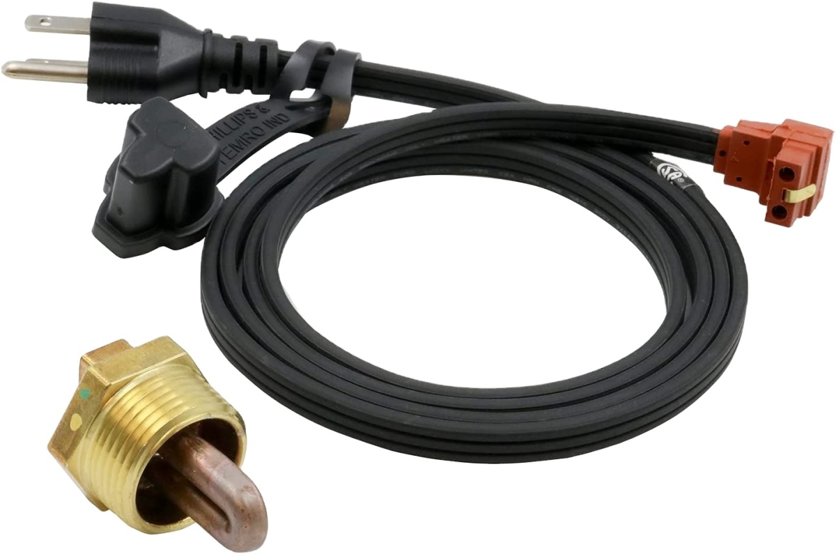 3100003 Motorblokk merülőfűtő 1" NPT menetes sárgaréz adapter 120V 400W - Image 3
