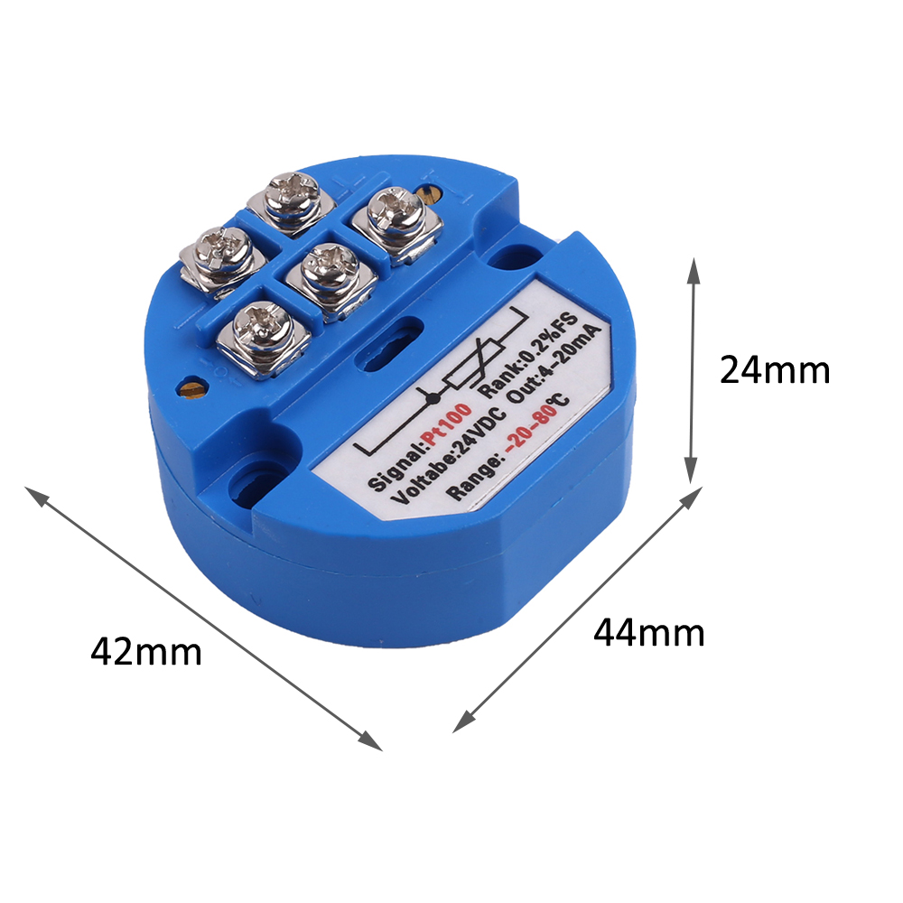 PT100 Temperature Sensor Probe Transmitter -50-100C Output 4-20mA 24VDC - Image 4