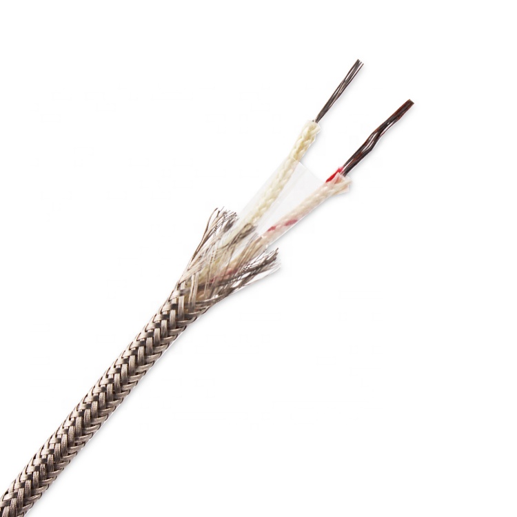 Fil de thermocouple, isolation en fibre de verre, bouclier en acier inoxydable, câble de Thermocouple de Type K KX - Image 3