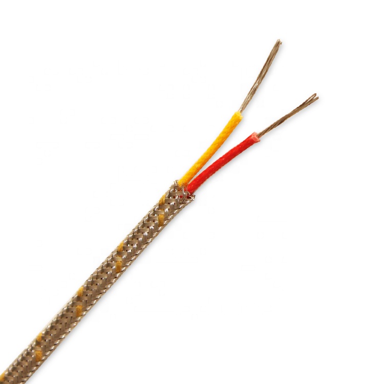 Fil de thermocouple, isolation en fibre de verre, bouclier en acier inoxydable, câble de Thermocouple de Type K KX - Image 4