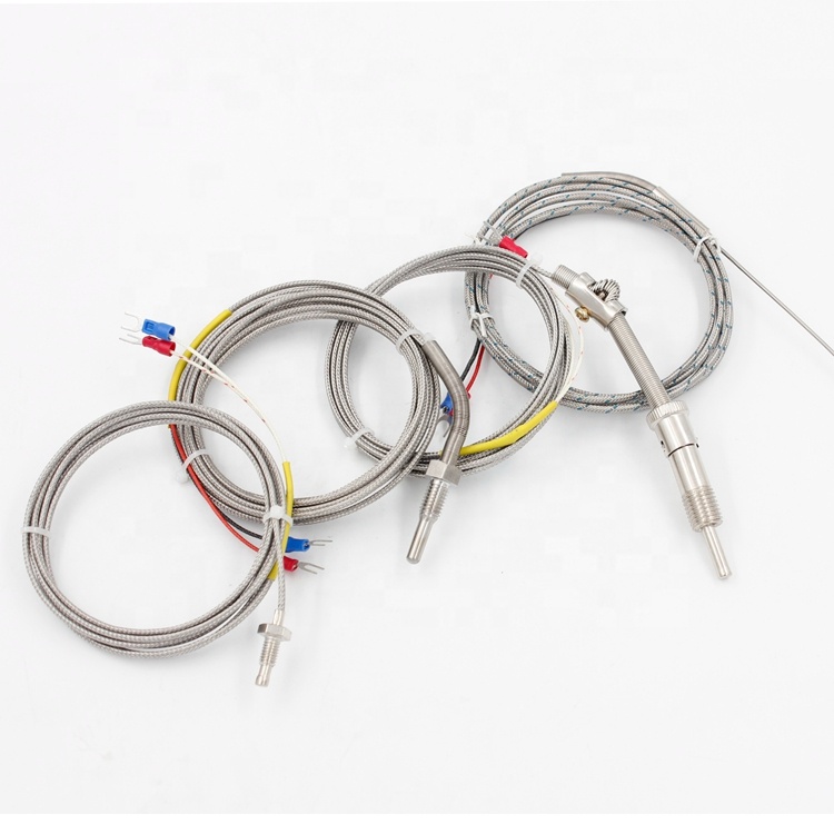 1/6 Thread M6 Screw Probe Thermocouple Temperature Sensor Type K Cable 2M 0-600