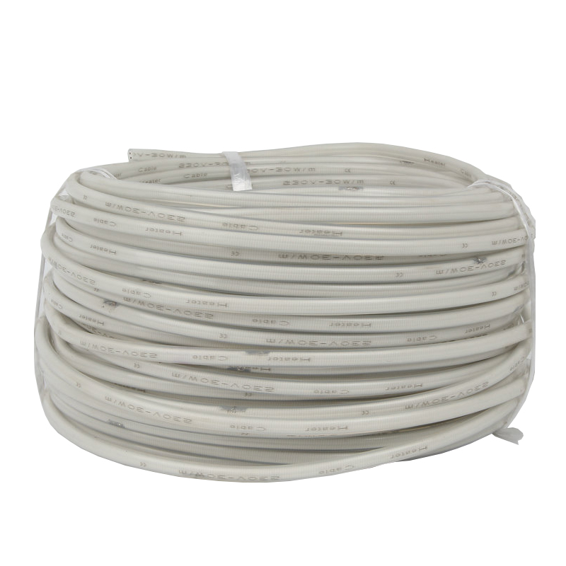 2*0.75mm 25W/meeter Silikoonkummist konstantse võimsusega küttekaabel valge traatkaabel - Image 4