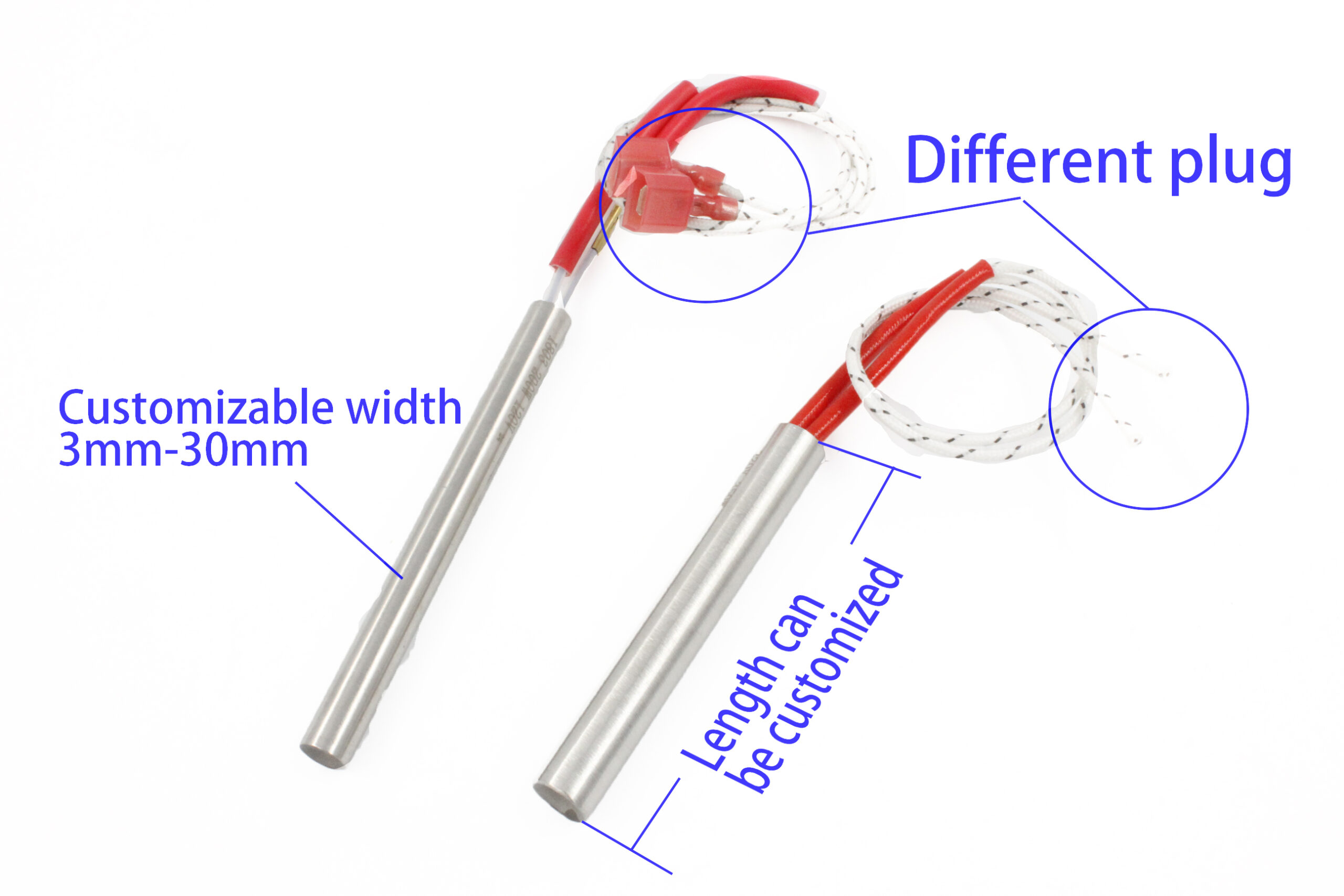 high density stainless steel industrial electric 12v 40w 3d printer cartridge heater - Imagem 5