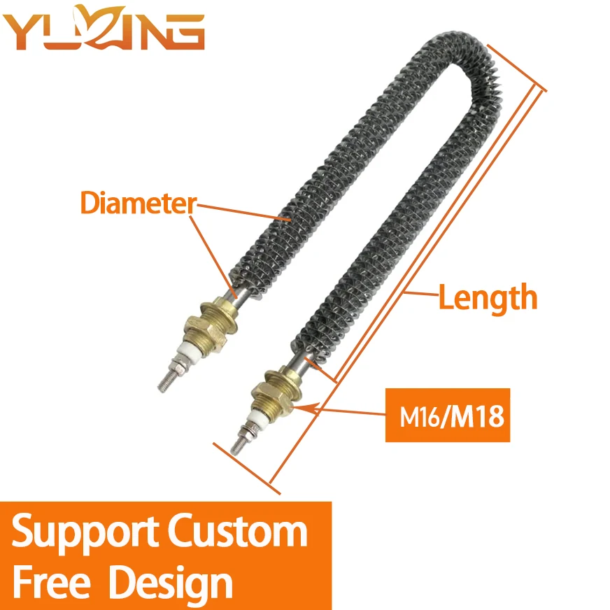 Industrial Electric Fin Tube Heater U-Type Air Heating Element for Load Bank New Stainless Steel Restaurant Retail Industries - Image 2