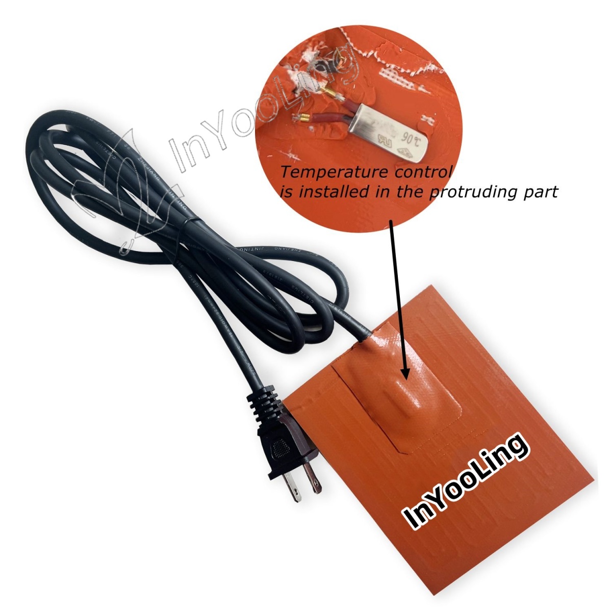 Factory direct sales 120v 5 * 4 inches silicone rubber heating pad electric heater heating pad