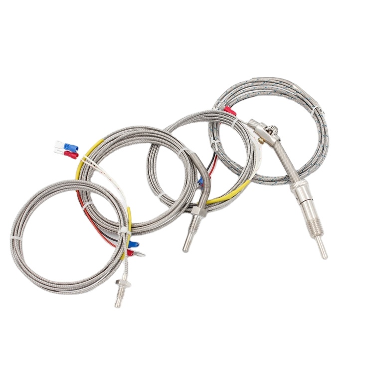 Stainless Steel Sheathed Dia 1.0mm 1.5mm 2.0mm 3.0mm K J type flexible thermocouple temperature probe temperature sensor