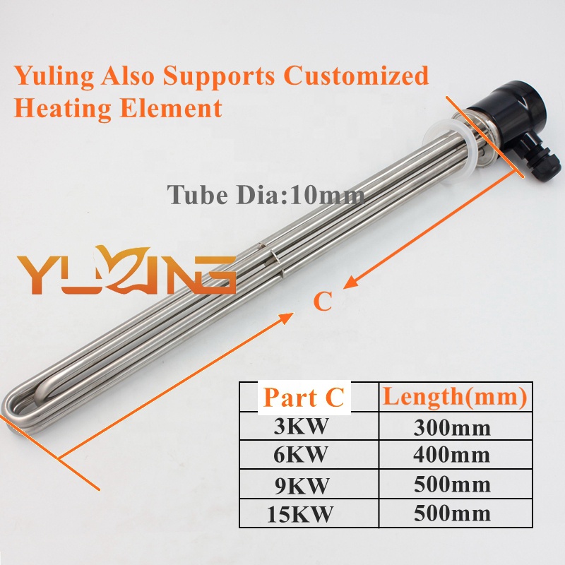 Food Hygiene Grade SUS304 Chuck Quick Connection Brewing Machinery Water Heater Distillation Electric Heating Element - Image 4