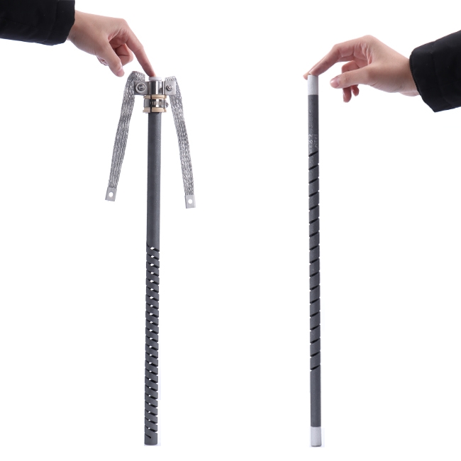 1625C 1500C High Density Spiral Rod Sic Heating Element Silicon Carbide Rod For Furnace Sic Heater Electric - Image 2