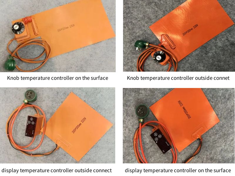 flexible silicone rubber heater with thermostat pad engine block heater - Imagine 6