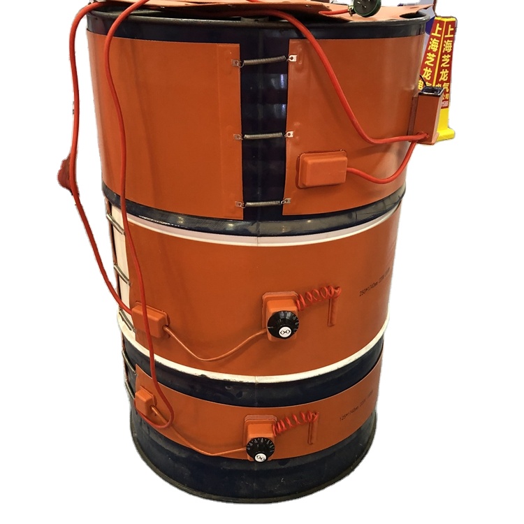 55 gallon barrel flexible silicone oil drum heater band belt with Thermostat