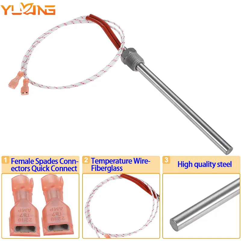 Whitfield & Lennox Stainless Steel Threaded Pellet Stove Igniter New Hot Rod with Heating Wire for Home Farm Restaurant Use - Image 2