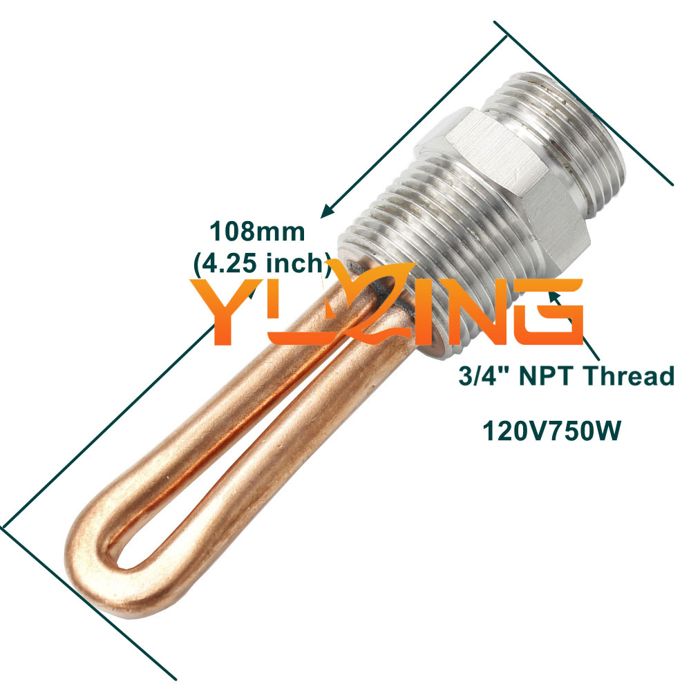 3500022 Engine Block Heater 3/4" NPT Thread | CE Approved | 120 Volts | 750 Watts - Image 5