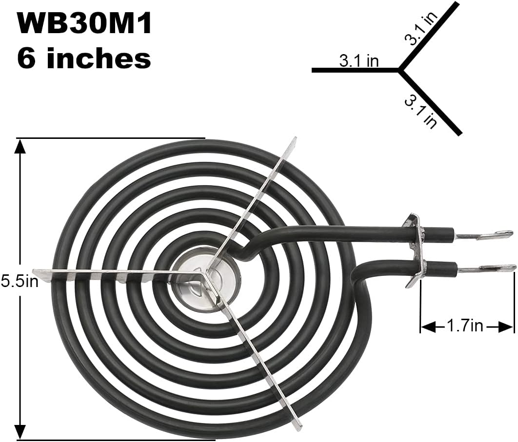 6-Inch WB30M1 Electric Power Source Heating Element for Household Stove Oven or Range Surface Element - Image 2