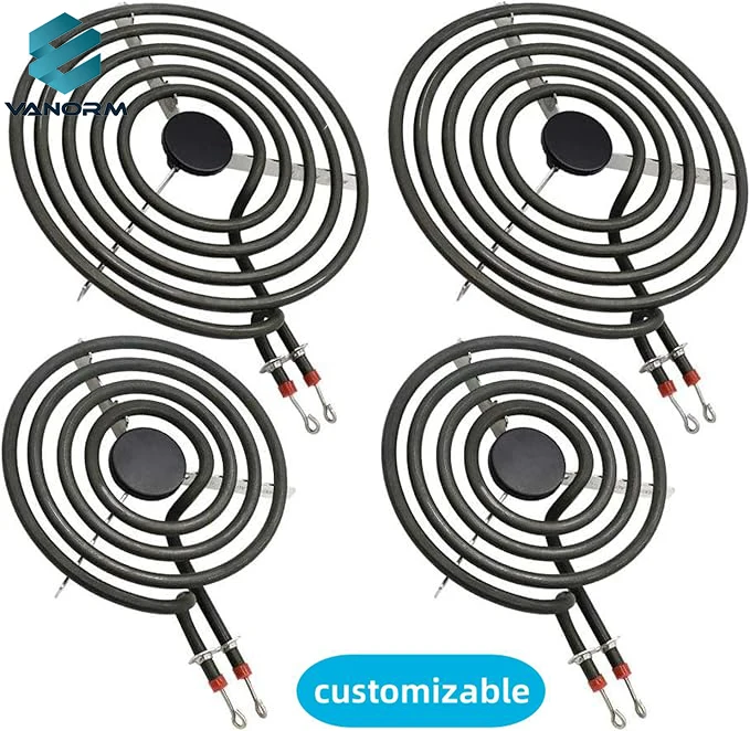 4 Pack MP22YA Stainless Steel Electric Range Burner Element Set 2x 6" MP15YA & 2x 8" MP21YA for Stove Oven 230v Voltage - Image 3