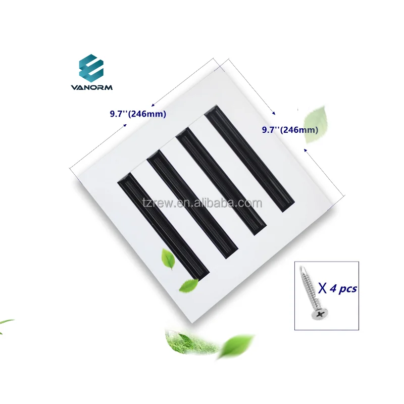 8x8 Modern AC Vent Cover White Air Vent Register & Grille for Ceiling Walls & Pisos - Imagem 2
