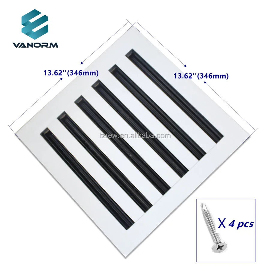 12x12 Modern AC Vent Cover Decorative White Aluminum Alloy Air Diffuser Standard Linear Slot-for Home or Office - Image 5