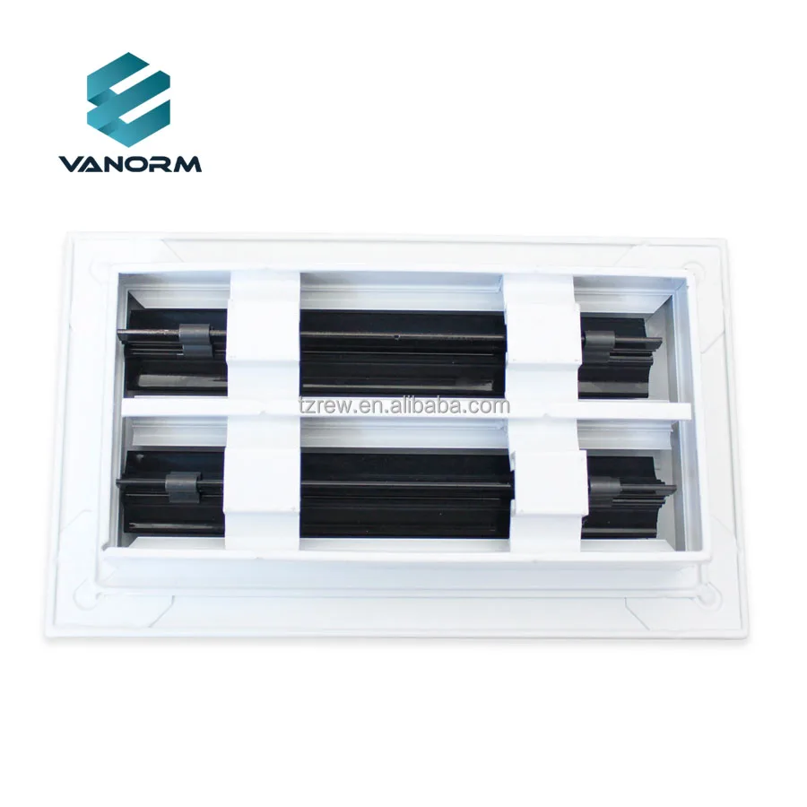 Modern 8x4 AC Vent Cover Decorative White Air Diffuser with Standard Linear Slot Registers & Grilles - Image 2