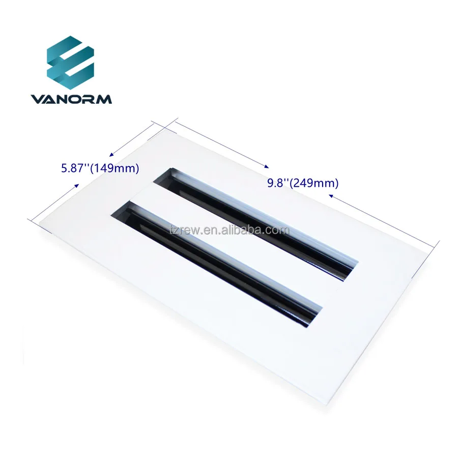 Modern 8x4 AC Vent Cover Decorative White Air Diffuser with Standard Linear Slot Registers & Grilles - Image 4