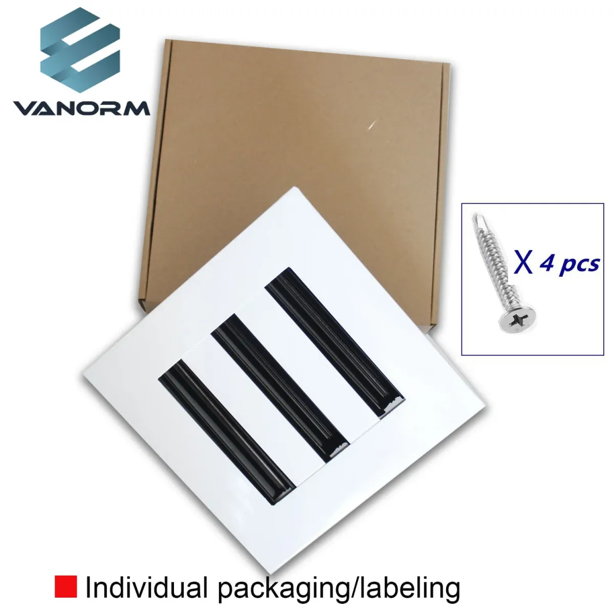 Modern 6x6 AC Vent Cover Decorative White Aluminum Air Diffuser Standard Linear Slot Register Grille for Ceiling - Bild 2