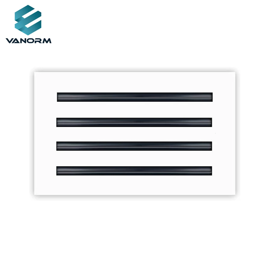 Modern 12x8 AC Vent Cover Decorative White Aluminum Alloy Linear Slot Diffuser for Air Basement Warehouse Living Room Workshop