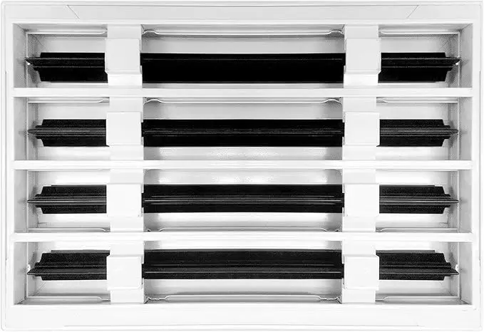 Couvercle de ventilation moderne 12x8 AC, diffuseur décoratif à fente linéaire en alliage d'aluminium blanc pour sous-sol, entrepôt, salon, atelier - Image 4