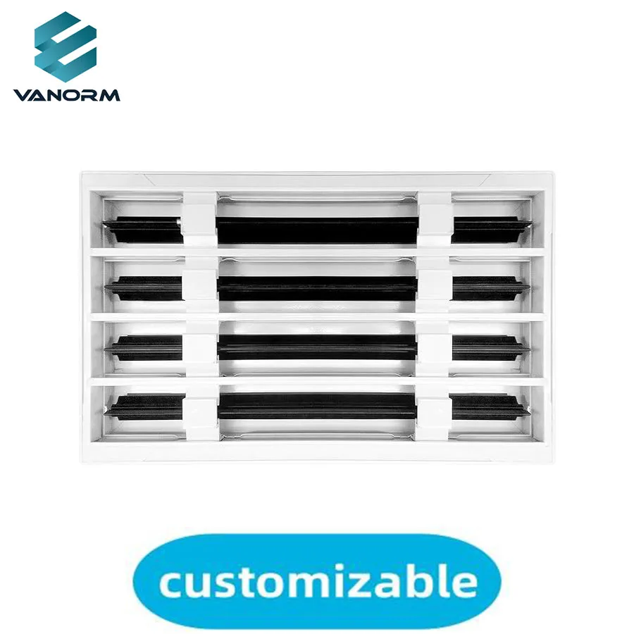 Modern AC Vent Cover 14x8 White Aluminum Alloy Plastic Air Register Grille for Ceiling Walls Floors Square Shape for Office Use - Image 2