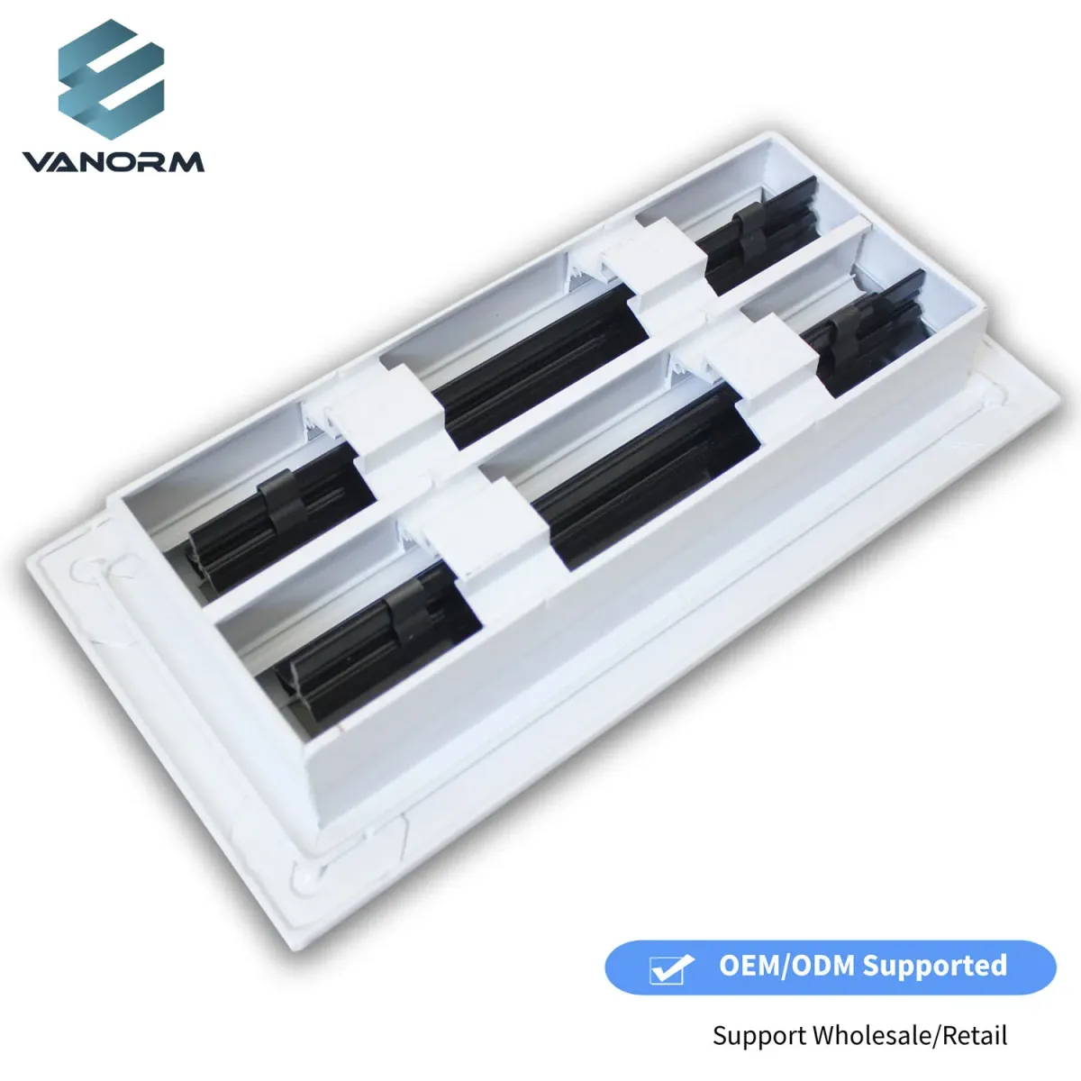Moderne 10*4" Sleek Grille Diffuser 2 Slot Linear HVAC Air Vent Ceiling Register for Outdoor HVAC Systems Made of Aluminum Alloy - Image 2