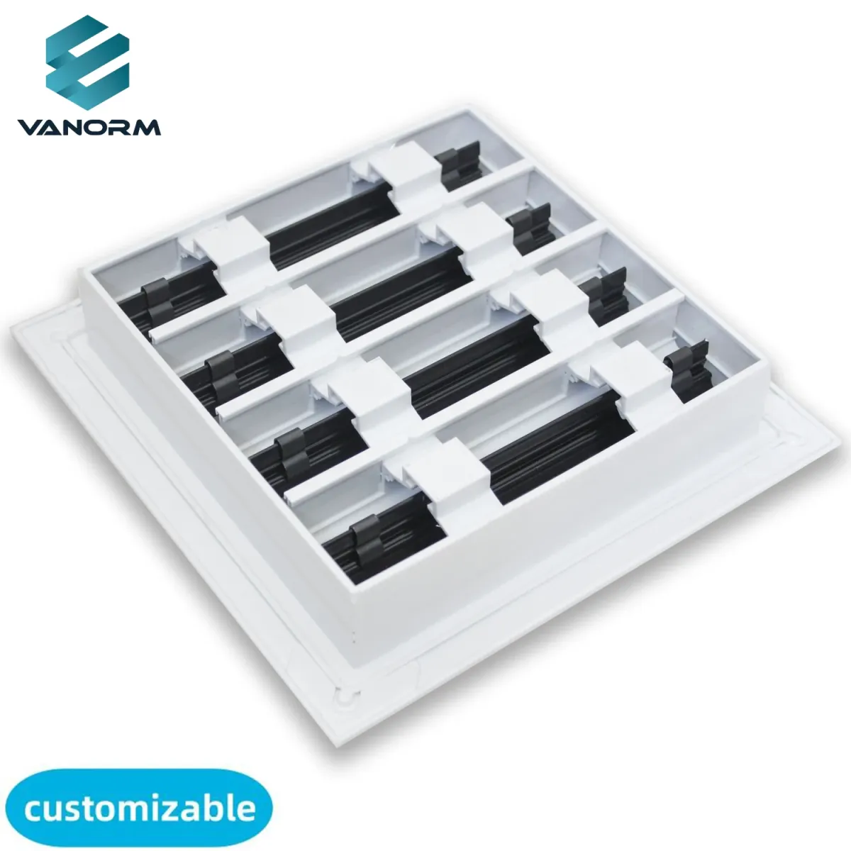 8Couvercle de ventilation AC moderne x8, diffuseur décoratif blanc à fente linéaire pour climatisation en alliage d'aluminium - Image 3