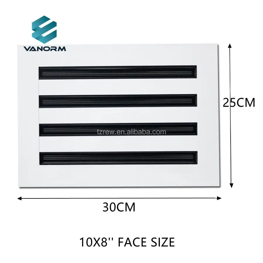 Modern 10x8 AC Vent Cover Decorative White Aluminum Alloy Air Diffuser Standard Linear Slot Floor Installation for Ventilation - Image 2