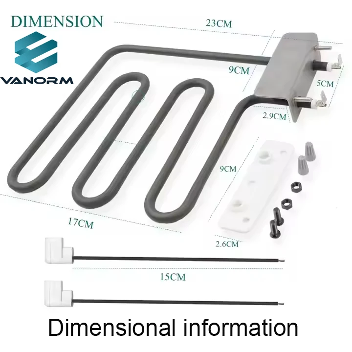 120V 1200W Replacement Stainless Steel Electric Smoker Heating Element Kit Automatic Equipment Belt Baffle Key Motor Component - Image 2
