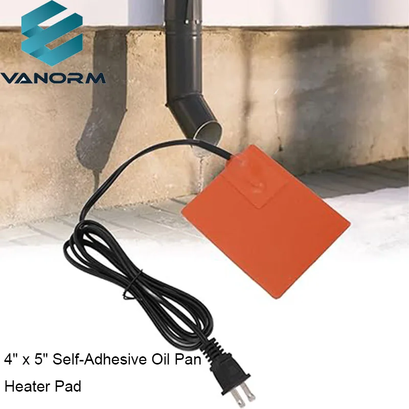 4" x 5" Silicone Automatic Strip Heater Self-Adhesive Oil Pan Thermal Protector 120V 250W Engine Block & Car Warmer Pad - Image 4