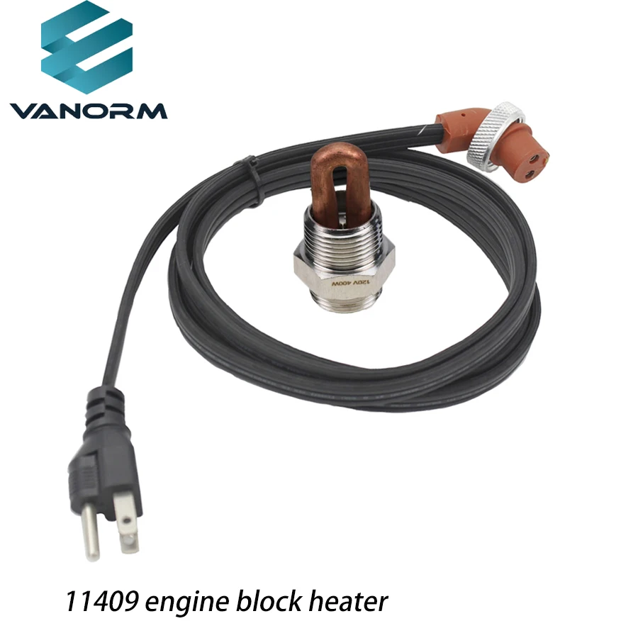 11409 Engine Block Immersion Heater with 3/4" NPT Brass Adapter 120V 400W Automatic 120 Volts Motor Approved - Image 2