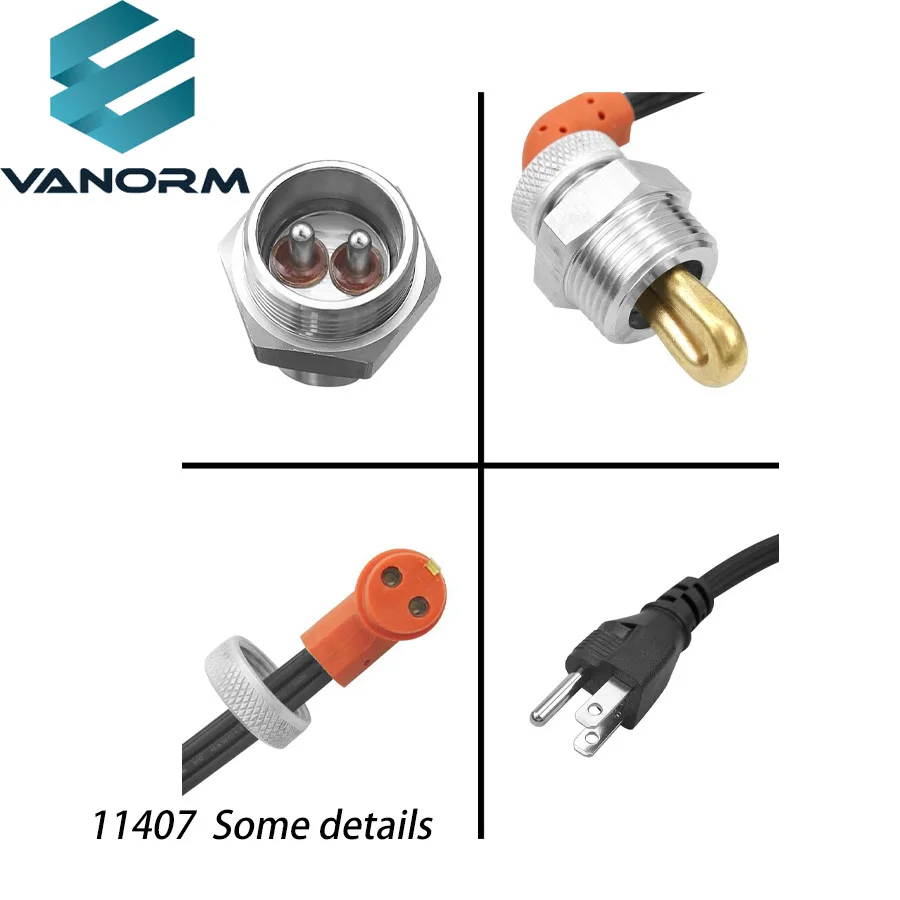 11407 Potopni grelec bloka motorja 1" NPT nit iz nerjavečega jekla medeninaste adapter 120V za učinkovitost združljivosti - Image 4