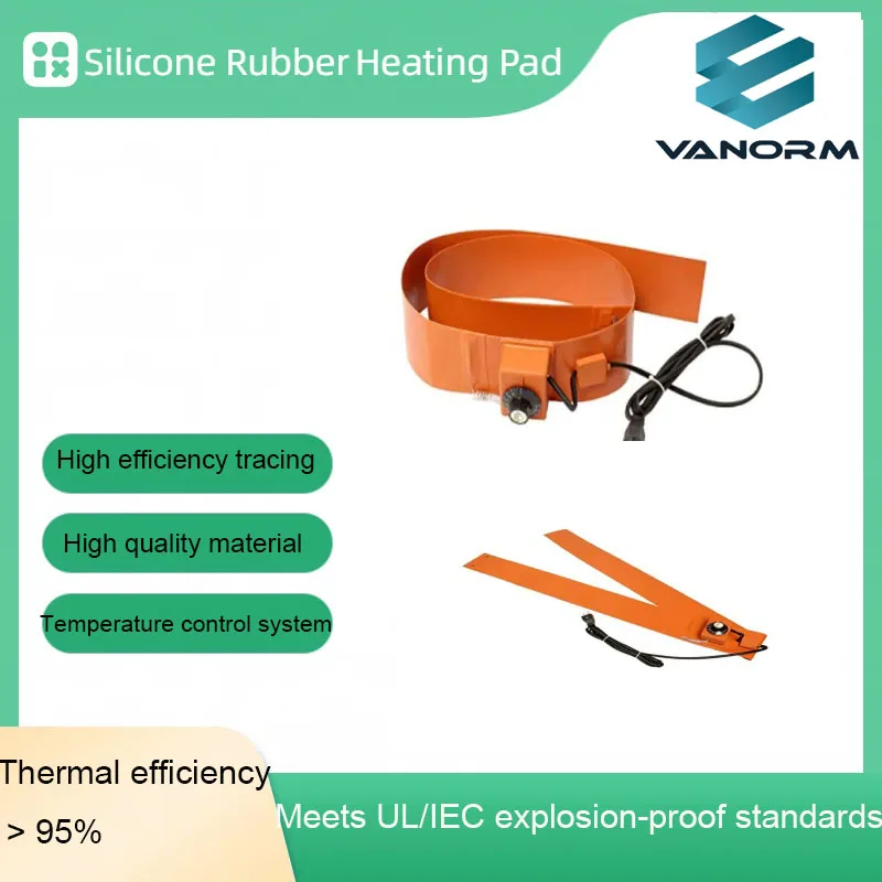 55-Gallon Drum Pail Heater 120V 30℃~150℃ 5inch Silicone Heat Pad Automatic Barrel Band Warmer Core Components Including Motor - Image 4