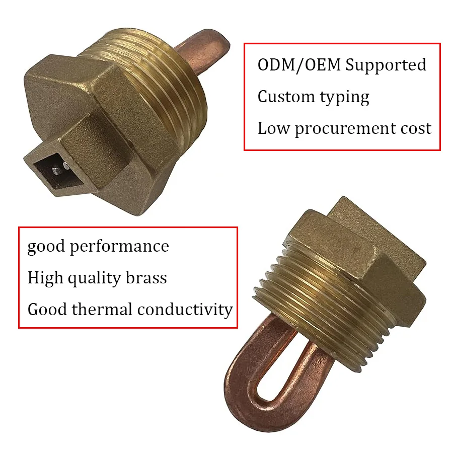 3100003 Engine Block Immersion Heater 400 Watts 120 Volts Stainless Steel 1" NPT Thread Brass Adapter without Wire - Image 2