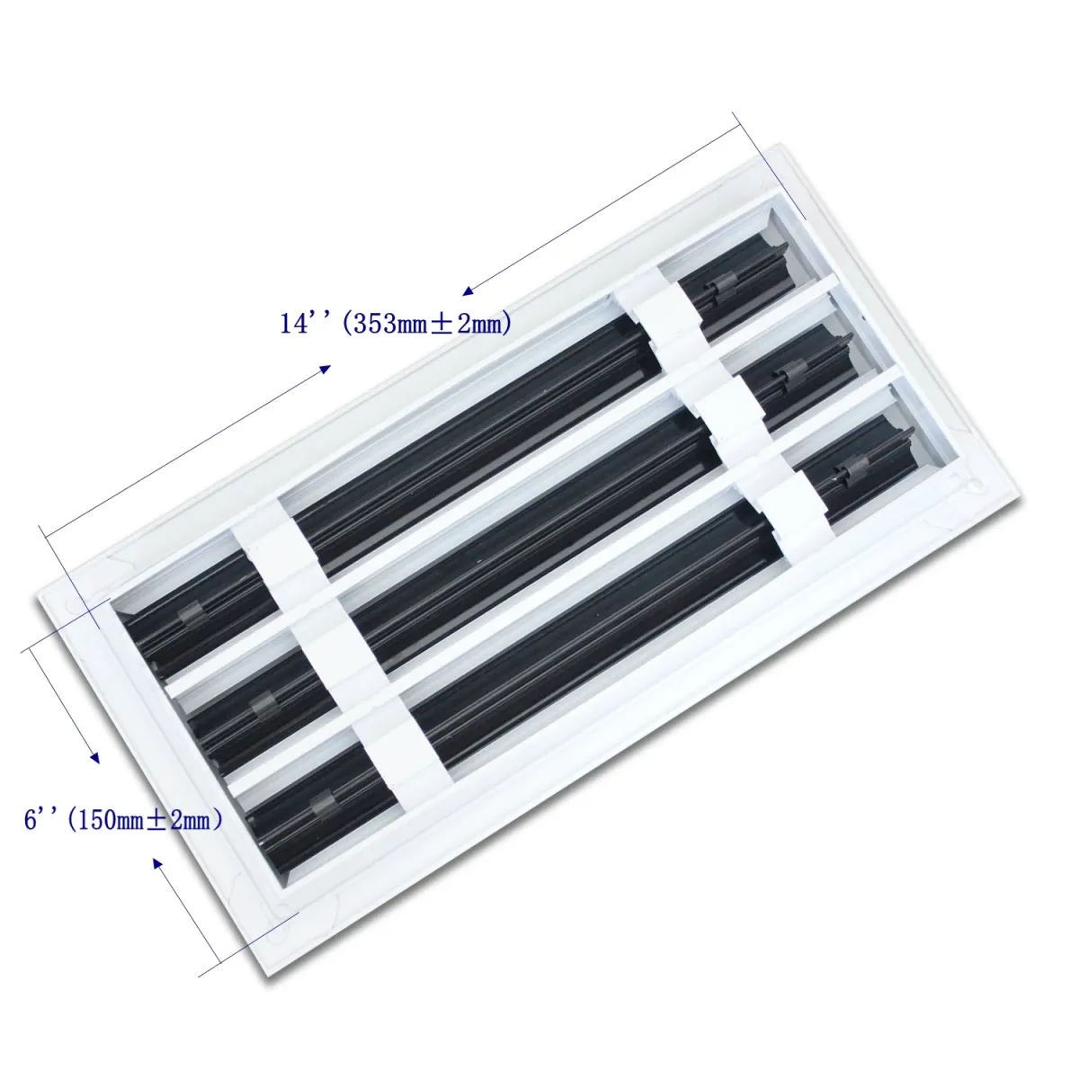 14X6'' Modern Design HVAC Systems Linear Air Vent with 3 Slots Register and Grille Contemporary Ventilation Product - Image 6