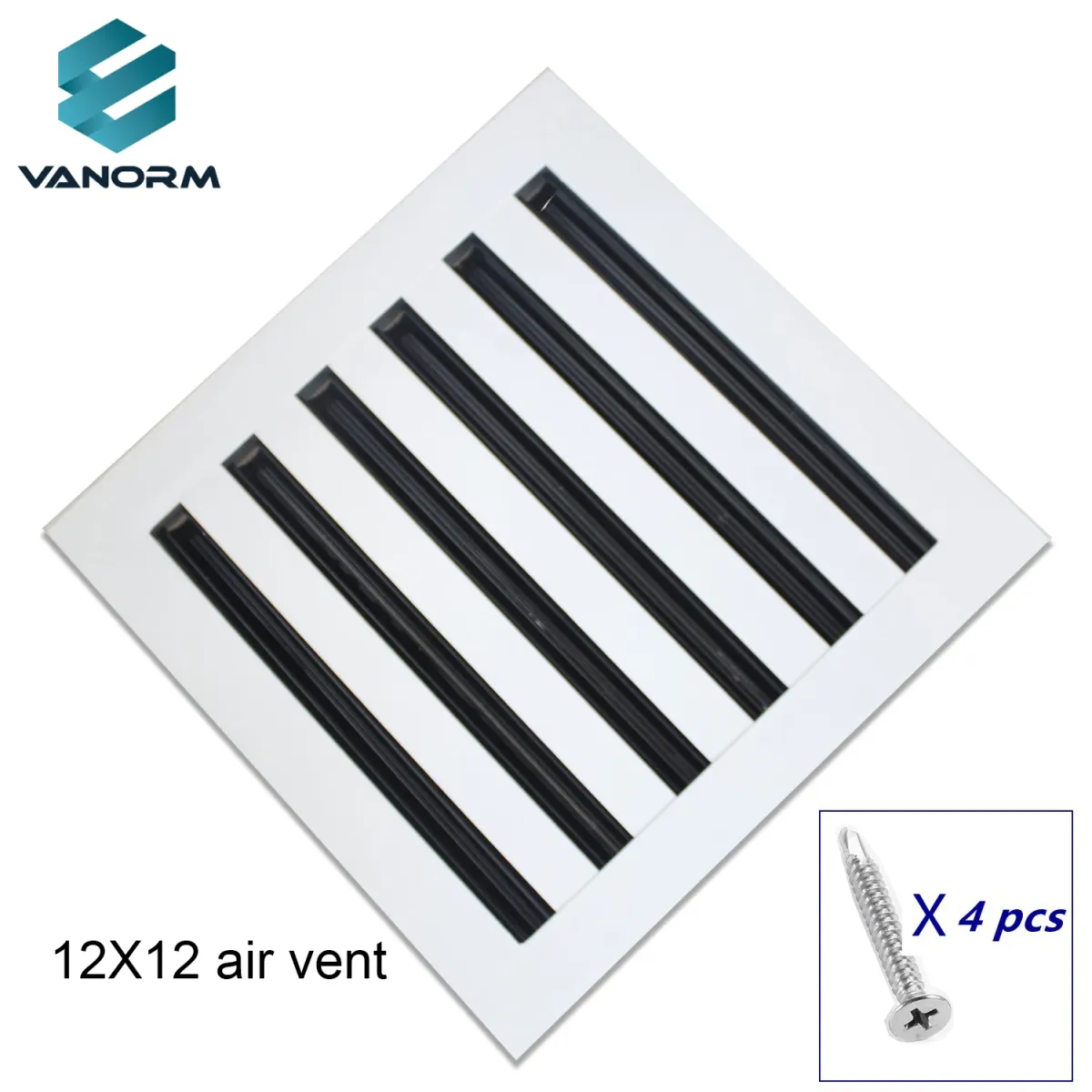 12x12 Modern AC Vent Cover Decorative White Aluminum Air Vent Heating Element Standard Linear Slot Diffuser Registers Grilles - Imagem 2