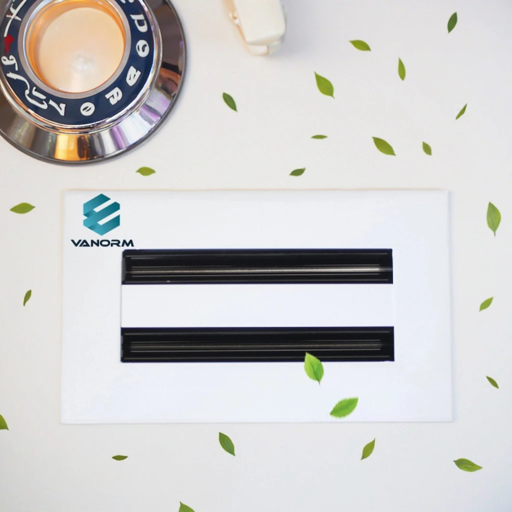 Modern 8*4" 2 Slot Linear HVAC Air Vent Ceiling Register Sleek Grille Diffuser for HVAC Systems