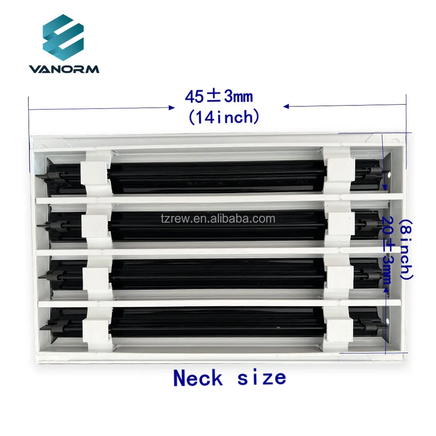 14x8 Modern AC Vent Cover - Decorative White Air Vent - Standard Linear Slot Diffuser for Ceiling, 墙 & 地板 - 图片 3