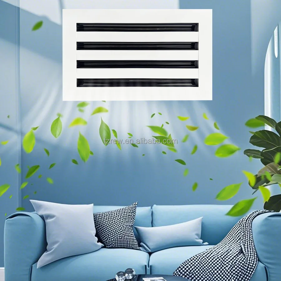 14x8 Modern AC Vent Cover - Decorative White Air Vent - Standard Linear Slot Diffuser for Ceiling, 墙 & 地板 - 图片 6