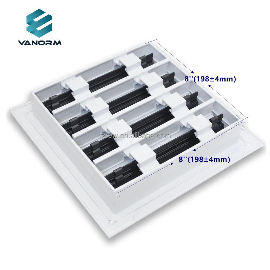 8x8 Modern AC Vent Cover - Decorative White Air Vent - Standard Linear Slot Diffuser - Register Grille - Image 4