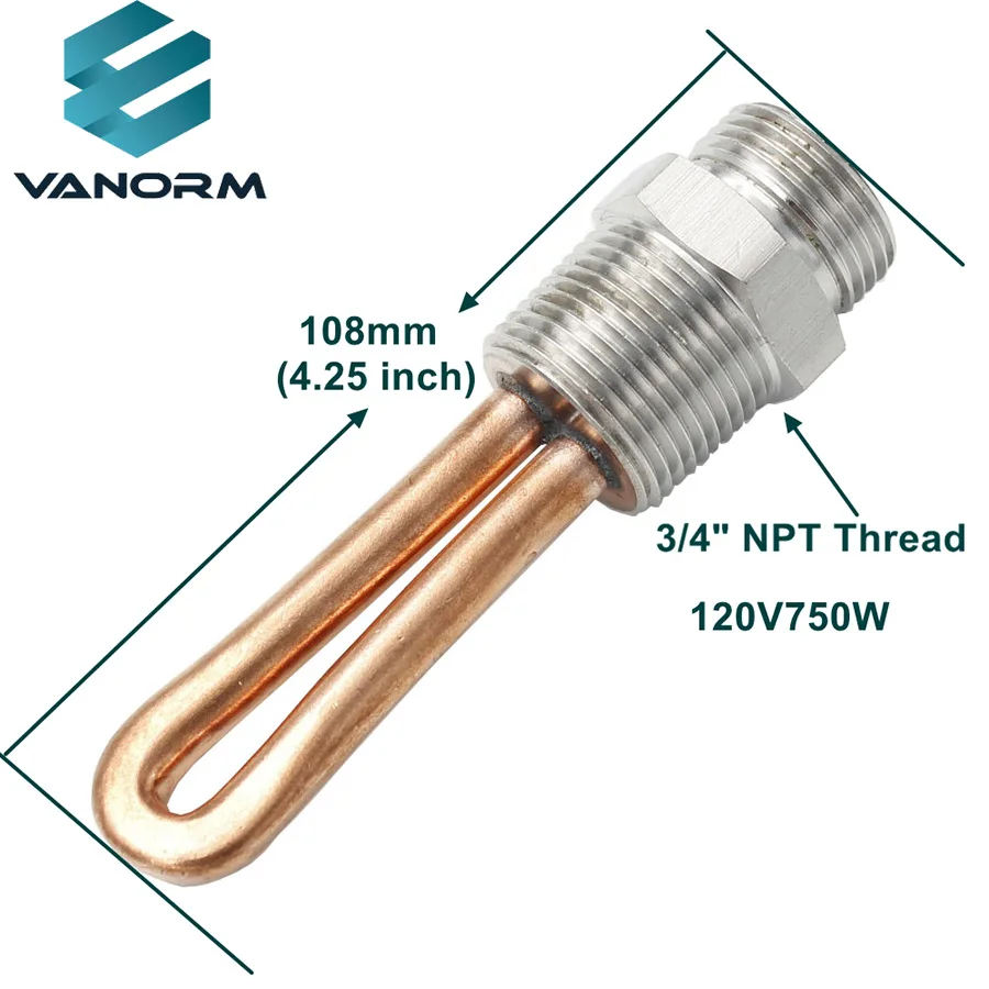 3500022 Engine Block Immersion Heater Without Wire Engine 3/4" NPT ネジ 120 ボルト 750 ワット - Image 5