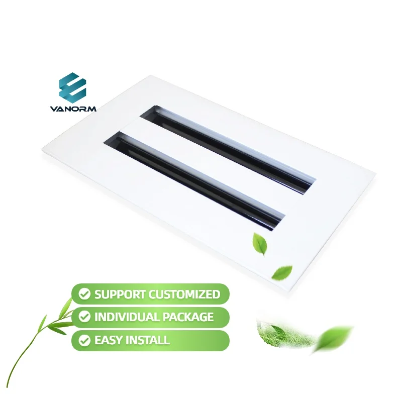 Modern 8*4" 2 Slot Linear HVAC Air Vent Ceiling Register Sleek Grille Diffuser for HVAC Systems - Image 3