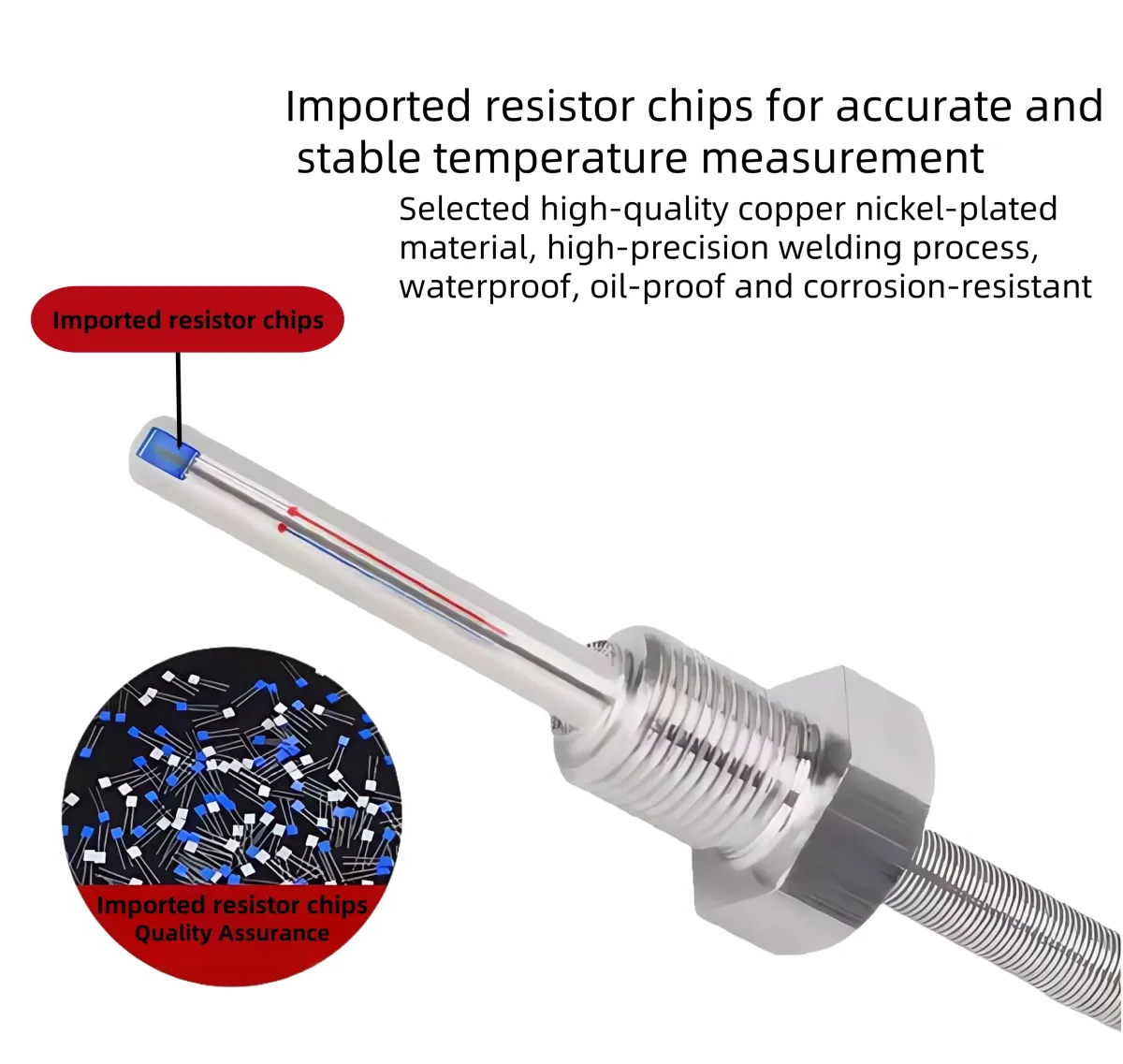 Probe Type K-type Thermocouple, Thermocouple Temperature Sensing Wire Probe, Thermocouple Probe, Temperature Sensor - Image 2