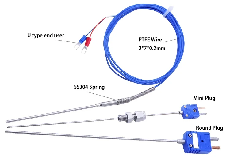 The PT100 Temperature Sensor Armored Thermal Resistance Is High-temperature Resistant and Flexible - Image 5