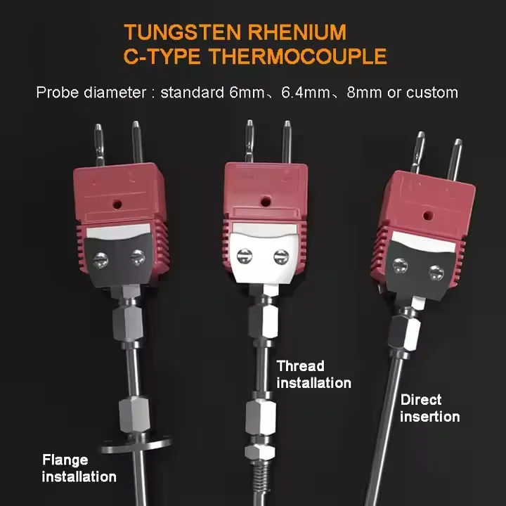 Tungsten-rhenium Thermocouple, Type C, Type D, WRe5/26, Molybdenum Tube, Tungsten Tube, Temperature Sensor, Vacuum Furnace 2300℃ - Imagem 2