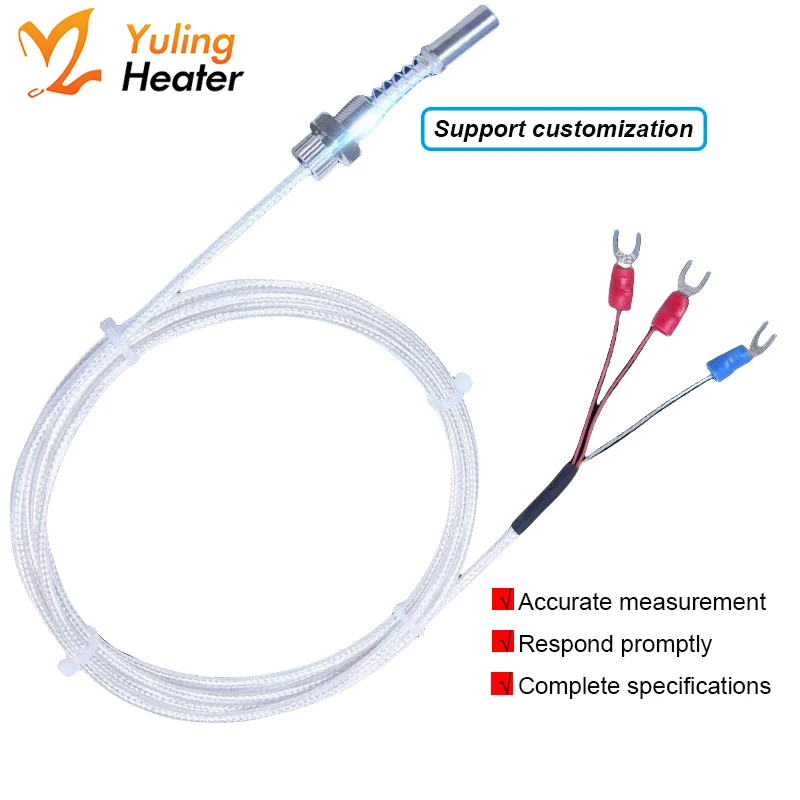 PT100 Temperature Sensor Probe K-type Thermocouple Nose Press Surface Mount Resistor - ภาพ 3