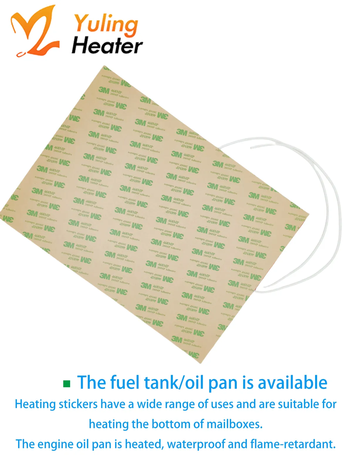 Customized 220V 260W Silicone Rubber Heater Pad 220*300mm Flexible with Glue for Heating Equipment - Billede 5
